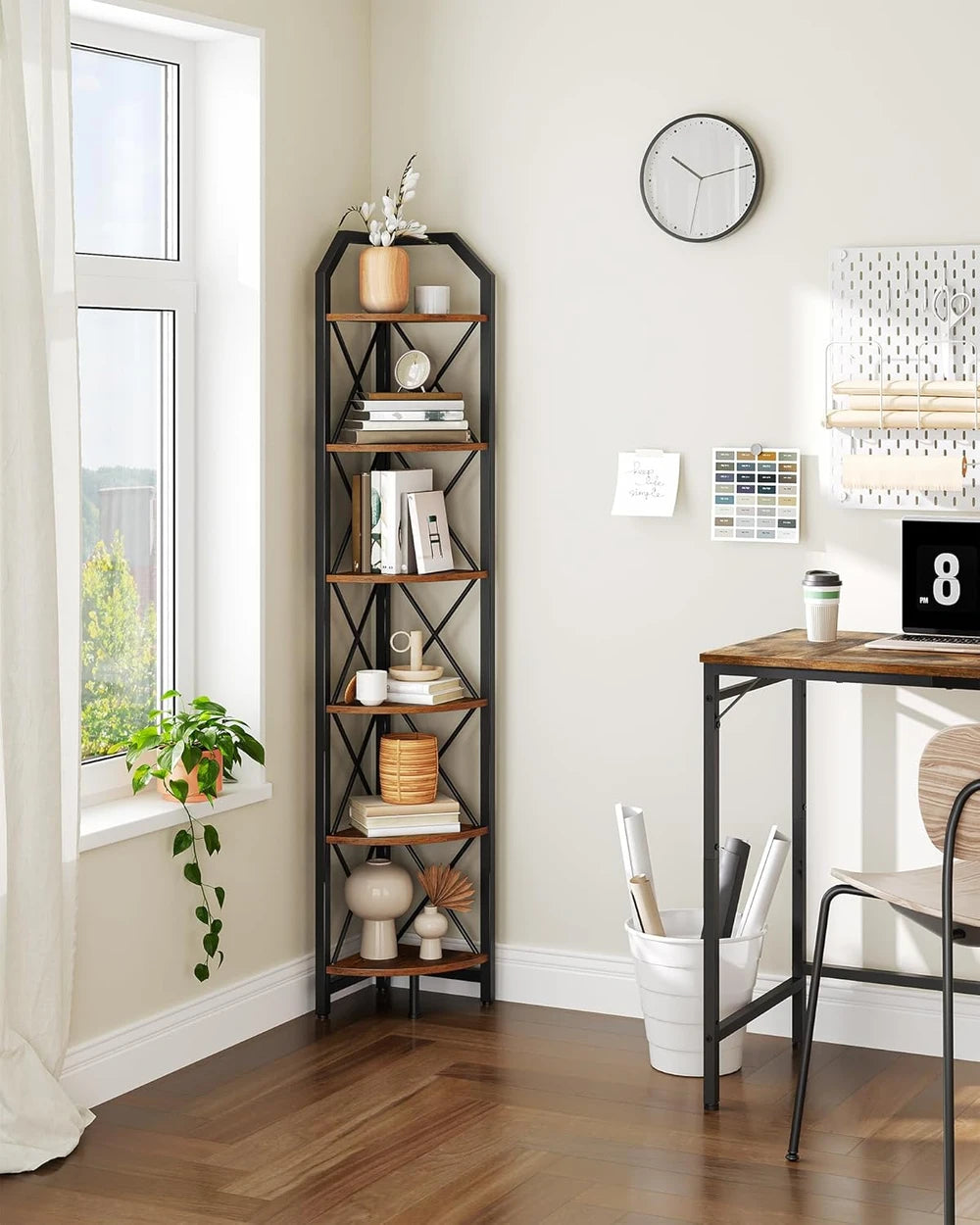 Industrial Corner Plant Stand