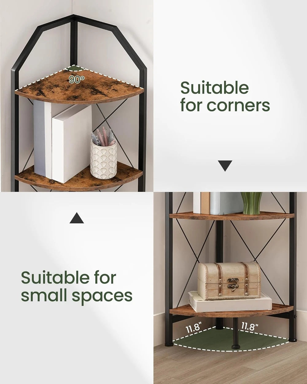 Industrial Corner Plant Stand