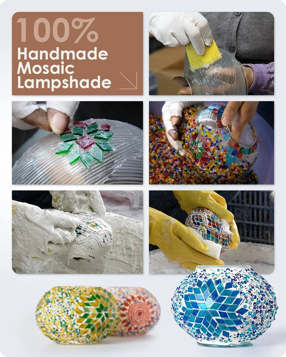 Handmade Mosaic Glass Table Lamp